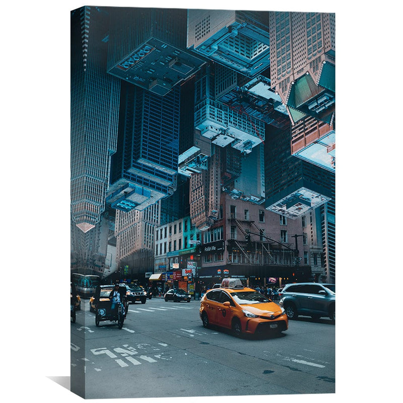 D-Upsidedown City Canvas