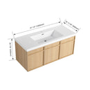 Wall-Mounted Bathroom Vanity With Resin Sink And Soft Closing Doors by HouseOfZazla