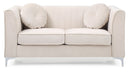 Glam Styled Micro Suede Loveseat