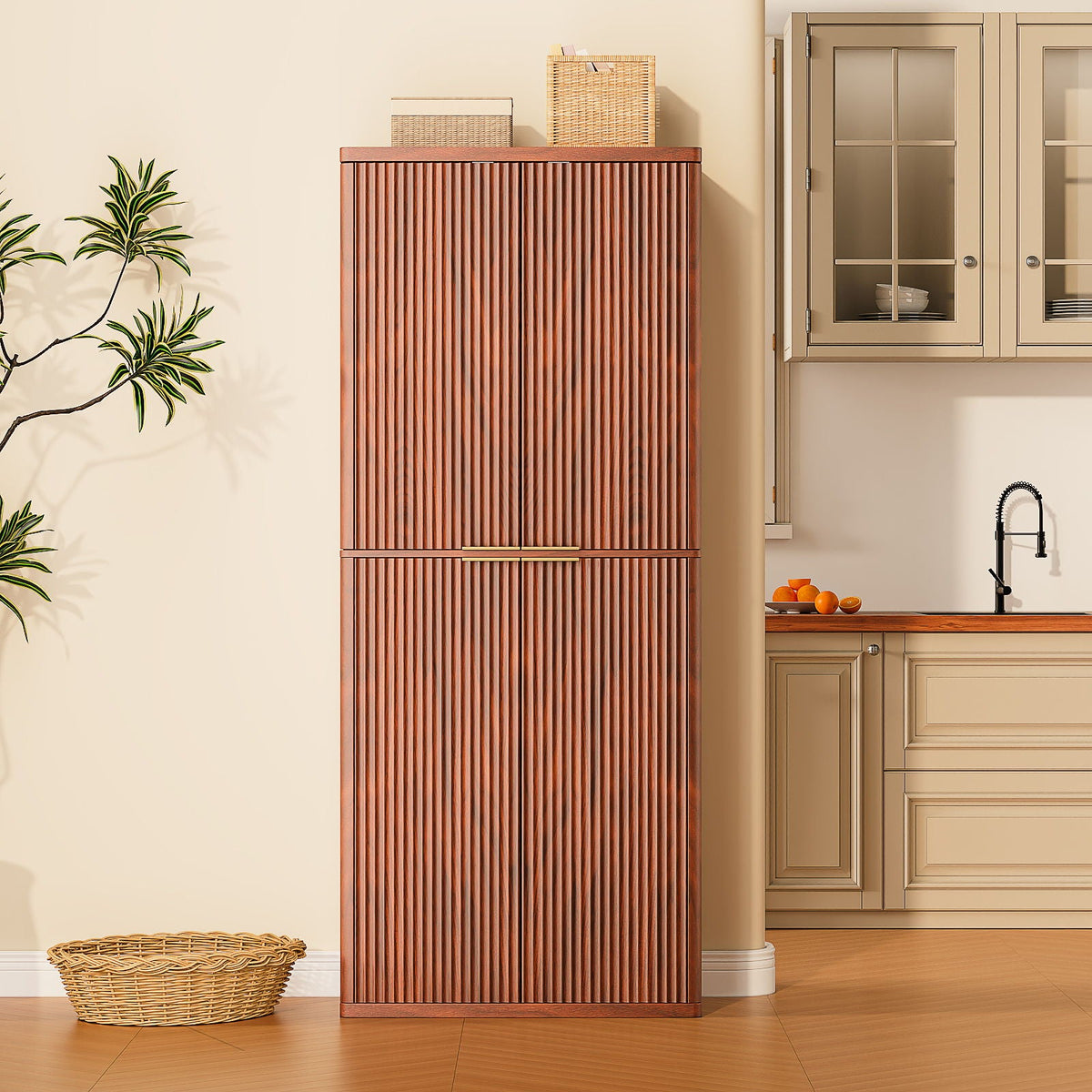 Kitchen Pantry Cabinet With 6 Doors, photo 10 of 14