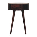 Circular Shaped Bedside Table - Walnut by HouseOfZazla