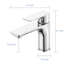Single Handle Lavatory Basin Sink Faucet Brass Bathroom Faucet With Hot And Cold Water Control - Chrome by HouseOfZazla