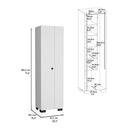 Attica Broom Cabinet Double-Door Design with Inner Shelves and Side Hangers by HouseOfZazla