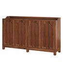 Sideboard Buffet Cabinet With 4 Doors & Shelves, Credenza Table For Dining Room - Brown by HouseOfZazla