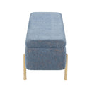 Daniella - Contemporary Bench - Gold / Blue by HouseOfZazla