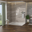 Modern Dual Shower Head System With 16" Ceiling Mount Finish, Stainless Steel And Brass by HouseOfZazla