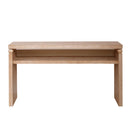Modern Rustic Console Table, Wood Entryway Table With Shelf & Decorative Bead Detail - Natural by HouseOfZazla