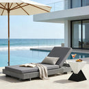 Dark Acacia Wood Chaise Lounge