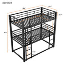 Triple Bunk Bed With Sturdy Construction And Space Saving Design by HouseOfZazla