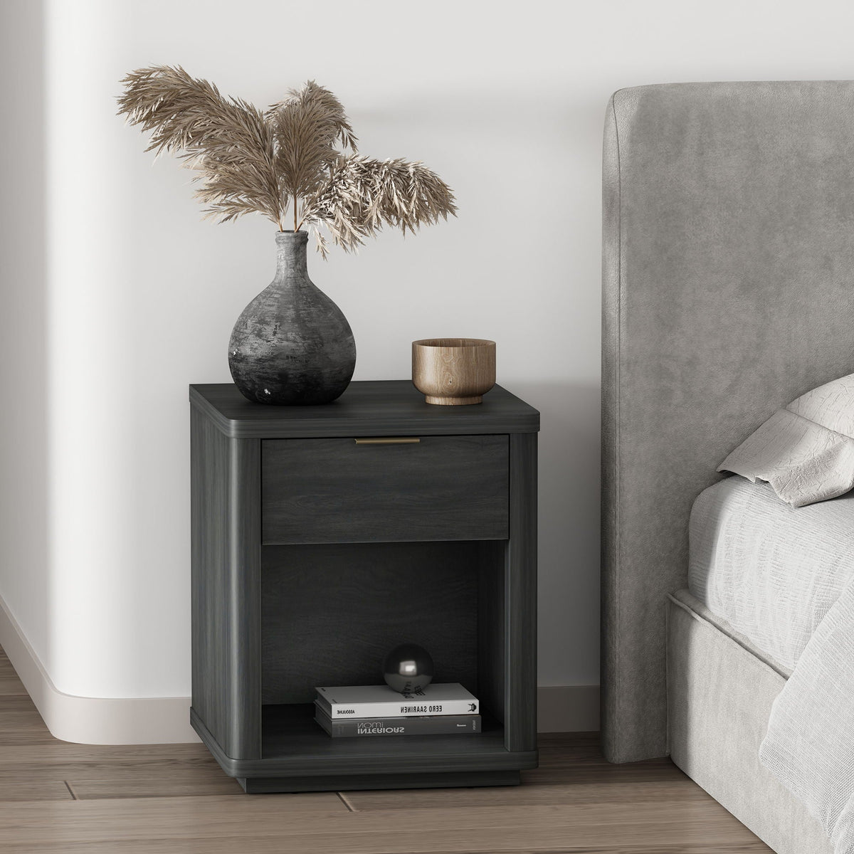Evelyn - Nightstand With 1 Drawer And Open Shelf, photo 21 of 24