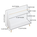 Kids Bookcase, Children Book Organizer Toy Storage Cabinet - White