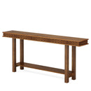 Extra Long Console Table, Sofa Table With 2 Tier Storage For Living Hallway - Rustic Brown by HouseOfZazla