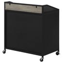 Arlette - 2 Door Mobile Home Bar Wine Cabinet With Smooth Rolling Casters - Black by HouseOfZazla