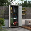 Outdoor Cabinet, Large Capacity Storage Vertical Tall Design With Shelves And Secure Lock by HouseOfZazla