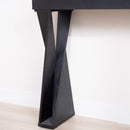 Console Table With Crossed Legs For Hallway - Black by HouseOfZazla