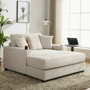 Oversized Chaise Lounger Modern Style Sofa Couch With Pillows, Charge Station & Cup Holders by HouseOfZazla