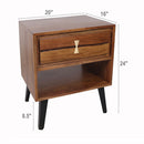 Asther - Bedside Table - Natural Wood / Brown by Unique Piece Furniture