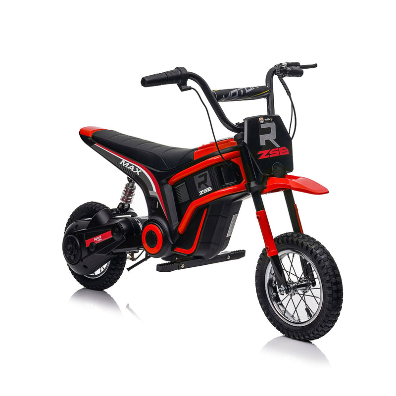 24V14ah Kids Ride On 24V Electric Toy Motocross Motorcycle Dirt Bike-XXL large,Speeds up to 14.29MPH,Dual Suspension, Hand-Operated Dual Brakes, Twist Grip Throttle, Authentic Motocross Bike Geometry