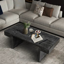 American Vintage Industrial Coffee Table, Double Tier Design by Unique Piece Furniture