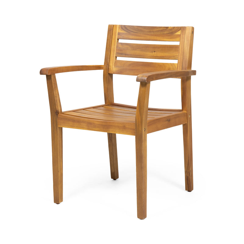 9-Piece Acacia Wood Outdoor Dining Set, photo 10 of 10
