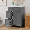 Transitional Style Bathroom Vanity Cabinet With Ceramic Sink by HouseOfZazla