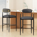 Upholstered Bar Stools With Backs For Kitchen Island (Set of 2) by HouseOfZazla