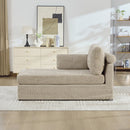 31.69" Wide Modular Sofa Bed With Cushions in Taupe