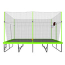 10Ft By 17Ft Rectangule Trampoline With Powder-Coated Galvanized Steel Tubes With Basketball Hoop System Advanced Ladder - Green by HouseOfZazla