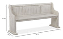 Bronwyn - Bench With Back - Alabaster
