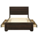 Kauffman Wood Queen Storage Panel Bed Dark Cocoa