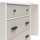 Valencia - 3 Drawer Dresser And Desk - Taupe by HouseOfZazla