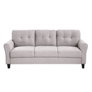 79.9" Modern Living Room Sofa Linen Upholstered Couch Furniture for Home or Office, Light Grey,(3-Seat,)