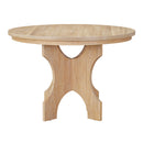 5-Piece Dining Table Set, 44" Round Dining Table with Curved Bench & Side Chairs for 4-5 People for Dining Room and Kitchen (Natural Wood Wash)