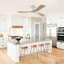 Low Profile Ceiling Fan DC, 3 Blade, Noiseless Reversible Motor, Remote Control by Unique Piece Furniture