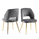 Dining Chairs With Metal Legs And Hollow Back Upholstered Dining Chairs by Unique Piece Furniture