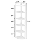 Tall 6 Tier Corner Bookshelf For Living Room by HouseOfZazla