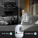 2-Pack: Wireless Security Cameras – 355° Rotation, Night Vision, Motion Detection, Two-Way Audio
