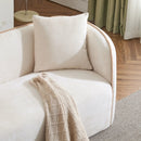 Coral 82" Curved Boucle Sofa, 3-Seater by HouseOfZazla
