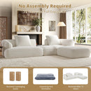 122" Modern L-Shaped Sectional Sofa with High-Density Foam and Chaise Lounge by HouseOfZazla