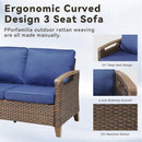 73.6" Wide Outdoor Wicker Patio Sofa