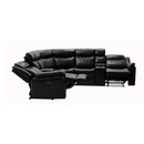 Jupiter - Leather Sectional - Black by HouseOfZazla