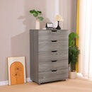 Modern 5 Drawer Dresser With Wheels by HouseOfZazla