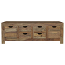 Esther 6-drawer Solid Wood Coffee Table Natural Sheesham