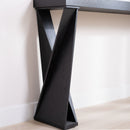 Console Table With Crossed Legs For Hallway - Black by HouseOfZazla