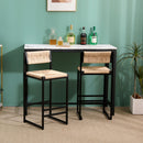 Bar Stools Paper Rope Weave Dining Chairs With Back Hand Weave Stools For Kichen Island, Bar & Counter (Set of 2) by HouseOfZazla