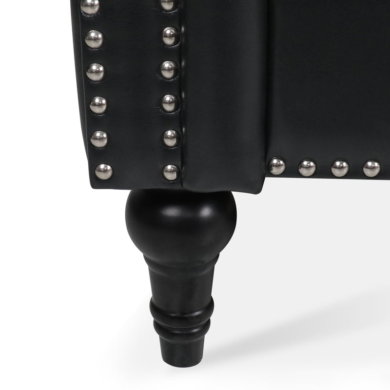 83.66 Inch Width Traditional Square Arm removable cushion 3 seater Sofa