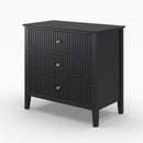 Fluted 3 Drawer Nightstand With Soft Close Slides by HouseOfZazla