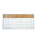 White Iron + Teak Finish Chaise Lounge Frame by HouseOfZazla