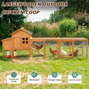 Chicken Coop with Run for 4-6 Chickens, Weatherproof Wood