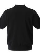Button Detail Short Sleeve Knit Polo